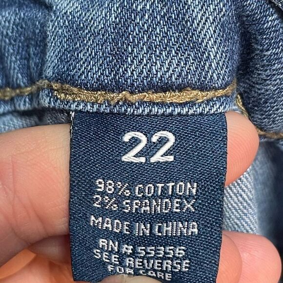 5 for $25🔥Indigo Fusion Distressed Skinny Jeans Size 22 - Picture 4 of 5